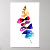 Cute watercolor floral design poster (Voorkant)