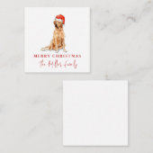 Cute Watercolor Golden Retriever Christmas Notitiekaartje (Voorkant / Achterkant)