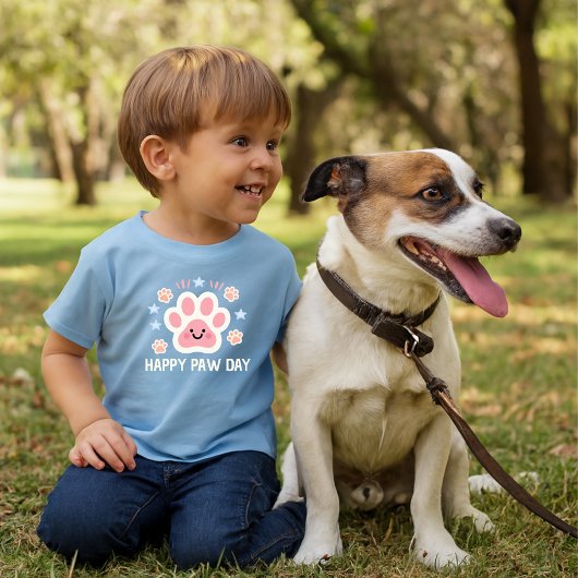 cute  watercolor Happy paw day 