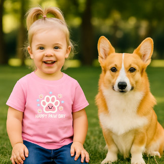 cute  watercolor Happy paw day 