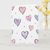 Cute Watercolor Harten Kaart (Gele Bloem)