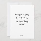 Cute Watercolor Hedgehog Easter Feestdagenkaart (Achterkant)