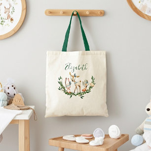 Cute watercolor herten baby tas