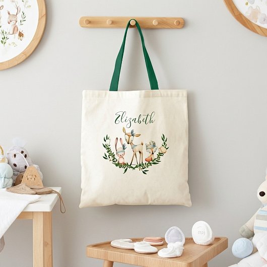 Cute watercolor herten baby tas