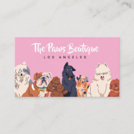 Cute Watercolor Honden Huisdier Verzorging Salon R Visitekaartje
