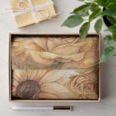 Cute Watercolor Honey Bees & Sunflowers Parchment  Tissuepapier (Geschenk)