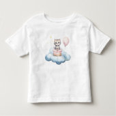 Cute watercolor Kitten Birthday baby T-Shirt (Voorkant)