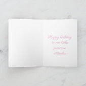 Cute watercolor Kitten Birthday Card Kaart (Binnen)