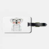 Cute Watercolor Koala with Glasses Bagagelabel (Achterkant horizontaal)
