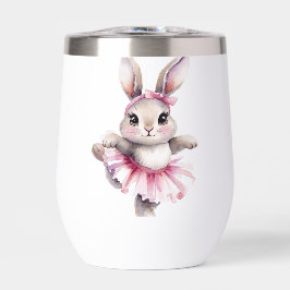 Cute Watercolor Konijn Ballerina Verjaardag 