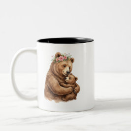 Cute Watercolor Mama en Babybeer Mok