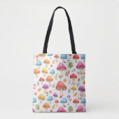 Cute Watercolor Mushroom Pattern Tote Bag (Voorkant)