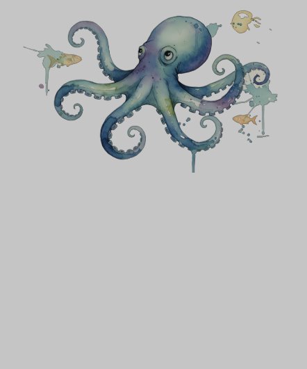 Cute Watercolor Octopus Illustration (Hem)