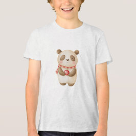Cute Watercolor Panda Nursery Animal Illustration Tri-Blend Shirt
