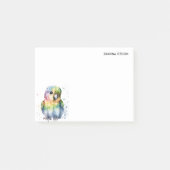 Cute Watercolor Parrot Modern Personalized Post-it® Notes (Voorkant)