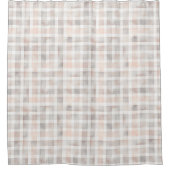 Cute Watercolor Pastel Checkered Pattern Kid's Douchegordijn (Voorkant)