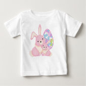 CUTE WATERCOLOR PINK EASTER BUNNIES & EASTER EGG (Voorkant)
