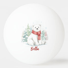 Cute watercolor Polar Bear Pingpongbal