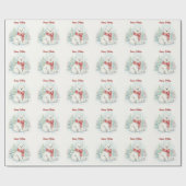 Cute watercolor Polar Bear Winter  Cadeaupapier (Vlak)