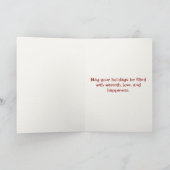 Cute watercolor Polar Bear Winter  Feestdagen Kaart (Binnen)