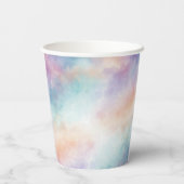 Cute Watercolor Red Kitten Balloons Birthday Papieren Bekers (Achterkant)