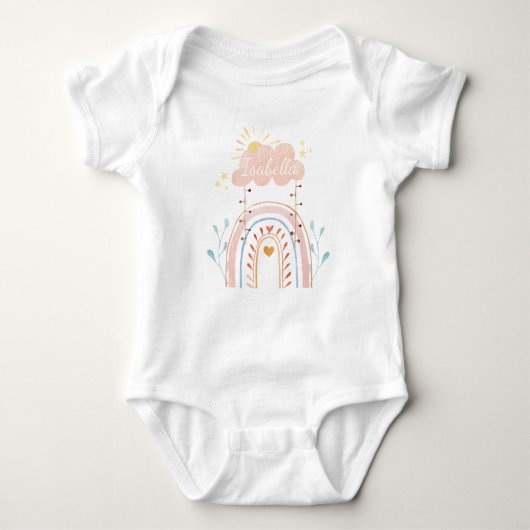 Cute Watercolor Regenboog Romper (Voorkant)