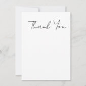 Cute Watercolor Script Botanical Cat Bedankkaart (Achterkant)