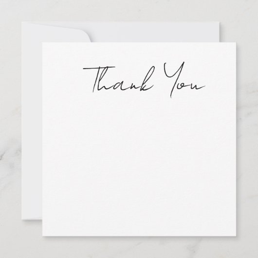 Cute Watercolor Script Botanical Houseplant Bedankkaart (Achterkant)