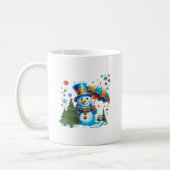 Cute Watercolor Snowman_Festive Holiday Design Koffiemok (Links)