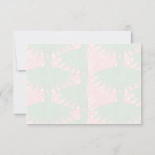 Cute Watercolor Strawberry Custom Lined Monogram Notitiekaartje (Achterkant)