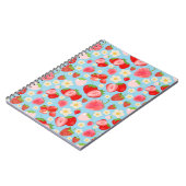Cute Watercolor Strawberry Seamless Pattern Notitieboek (Linkerzijde)