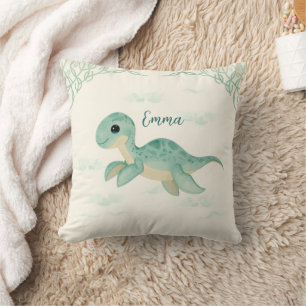 Cute Watercolor Zee Schildpad Babykamer Kussen met