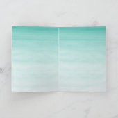 Cute Watercolor Zeemeermin Onder Zee Verjaardagsau Kaart (Binnen)