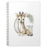 Cute watercolour baby animal alphabet Giraffe Notitieboek (Voorkant)