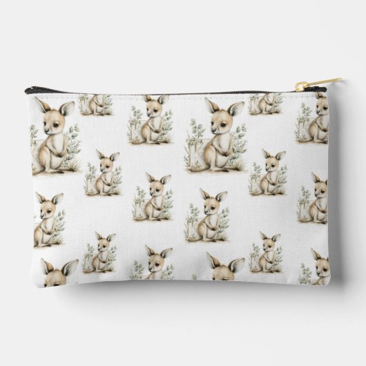 Cute watercolour baby animal alphabet Kangaroo Etui (Achterkant)
