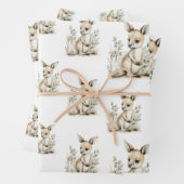 Cute watercolour baby animal alphabet Kangaroo Inpakpapier Vel (In situ)
