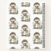 Cute Watercolour Baby Animals Alphabet Hedgehog Notitieboek (Achterkant)