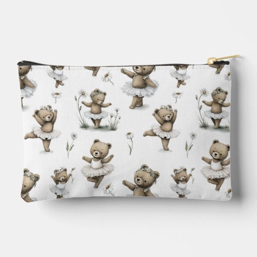 Cute Watercolour Ballerina Bear Design in tutus Etui (Achterkant)