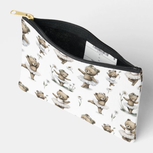 Cute Watercolour Ballerina Bear Design in tutus Etui (Open)