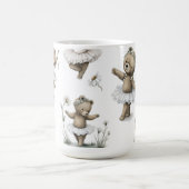 Cute Watercolour Ballerina Bear Design in tutus Koffiemok (Center)