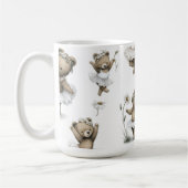 Cute Watercolour Ballerina Bear Design in tutus Koffiemok (Links)