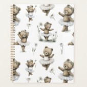Cute Watercolour Ballerina Bear Design in tutus Planner (Voorkant)
