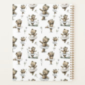 Cute Watercolour Ballerina Bear Design in tutus Planner (Achterkant)