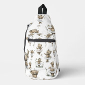 Cute Watercolour Ballerina Bear Design in tutus Sling Bag (Voorkant)