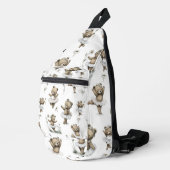 Cute Watercolour Ballerina Bear Design in tutus Sling Bag (Rechterhoek)