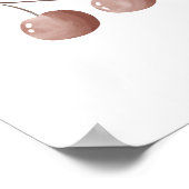 Cute Watercolour Cherry Fruit Nursery Poster (Hoek)