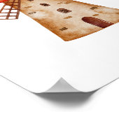 Cute Watercolour Mill Farm Windmill Poster (Hoek)