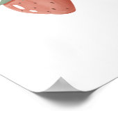 Cute Watercolour Strawberry Fruit Nursery Poster (Hoek)