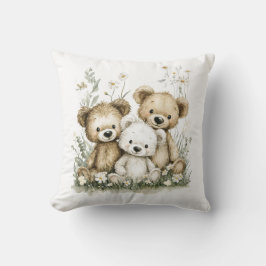 Cute Watercolour Teddy Bear group Kussen