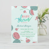 Cute Watermeloen Baby shower Kaart (Staand voorkant)